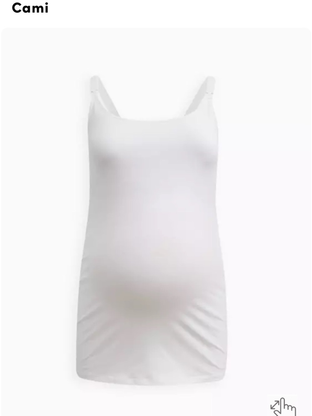 Torrid White Scoop Neck Nursing Cami, Sz 1X, NWT